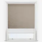 Double Roller Orissa Stone & White Double Roller Blind