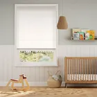 Cavendish Cream & Chalk Trimmed Roman Blind
