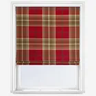 Balmoral Red Roman Blind