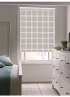 Herringbone Check Taupe Roller Blind