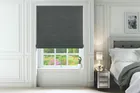 Isola Charcoal - Luxury Chenille Roman Blind
