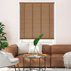 35mm Warm Oak & Toffee Faux Wood Blinds
