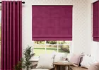 Faux Suede Aubergine - Roman Blind