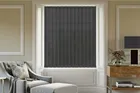 Santorini Black - Heavy Voile Vertical Blind