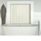 Shower Safe Butter Cream Vertical Blind