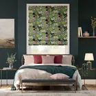 Passiflora Velvet Teal Blue Roman Blind