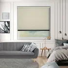 Bedtime Hessian Black Bottom Bar Roller Blind