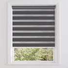 Sundown Charcoal (blackout/sheer) Day & Night Roller Blinds