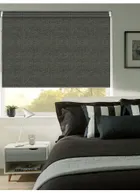 Linen Charcoal Blackout Grip Fit® No Drill Roller Blind