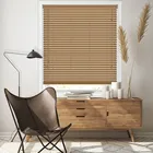 35mm Natural Oak Faux Wood Blinds