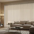 Atlantex Dark Beige Flame Retardant Vertical Blinds