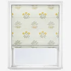 William Morris At Home Lily Flower Embroidery Ochre Roman Blind