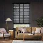 Dark Storm & Obsidian Wooden Blind - 50mm Slat