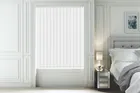 Alpha Blackout Bright White - Fire Retardant & Moisture Resistant Blackout Vertical Blind