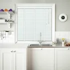 Snow White With Natural Tape Venetian Blind