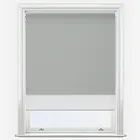 Supreme Blackout Dove Grey & White Double Roller Blind