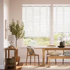 Snowdrift & Fresh White Faux Wood Blind - 50mm Slat