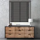 50mm Almost Black & Black Wooden Blinds