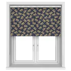 Sara Miller Etched Leaves Deep Navy Blinds Uk