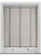 Soft Grey Taped Real Wood Blind