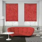 Plush Flame Roman Blinds