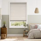 Cavendish Pebble & Blush Trimmed Roman Blind