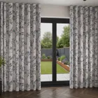 Sara Miller Ornamental Peacock Warm Grey Wave Curtain Blinds Uk
