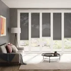 Bifold Clickfit Voile Graphite Grey Pleated Blind