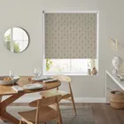 Insta Fit No Drill Yarrow Blackout Taupe Roller Blinds - Fit In 30 Sec