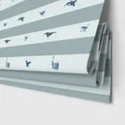 Sophie Allport Whale Stripe Deep Duckegg Motorised Blinds Uk
