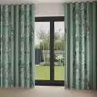 Sara Miller Peacock Filigree Sage Green Wave Curtain Blinds Uk