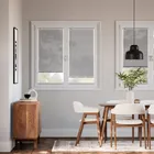 Stick On Essence Mid Grey L-shaped Venetian Blind - 25mm Slat