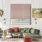 Linen Powder Pink Pelmet Roller Blind