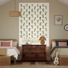 Mickey Stripe Pom Pom Natural Roman Blind