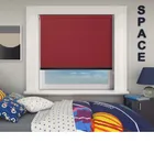 Bedtime Fire Black Bottom Bar Roller Blind