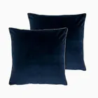 Athena Velvet Indigo & Fawn Cushion
