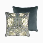 William Morris Pimpernel Velvet Sage Cushion