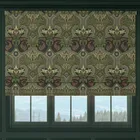 House Llewelyn-bowen Gwendoline Printed Damask Made To Measure Roman Blind Wildnavy