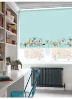 Safari Border Sky Childrens Roller Blind