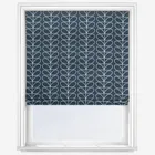 Orla Kiely Linear Stem Navy Whale Roman Blind
