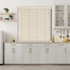 Scandi Oak Faux Wood Grain Blind With Vanilla Ladder Tapes