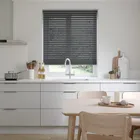 Lyon Dusk Grey Wooden Blinds 50mm