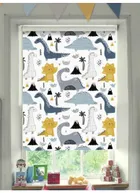 Designer Dinosaurs Blackout Cordless Spring Loaded Roller Blind