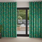 Sara Miller Etched Leaves Green Wave Curtain Blinds Uk