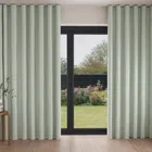 Laura Ashley Burnsall Stripe Smoke Green Wave Curtain Blinds Uk