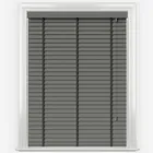 Statement Slate Grey With Jet Tapes Wooden Venetian Blinds