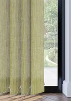 Chartreuse Loose Weave Vertical Blind