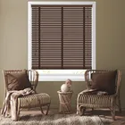 35mm Auburn & Coffee Wooden Blinds