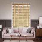 Majestic Oak & Sand Faux Wood Blind - 50mm Slat