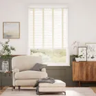Pure White & Oyster Wooden Blind - 50mm Slat